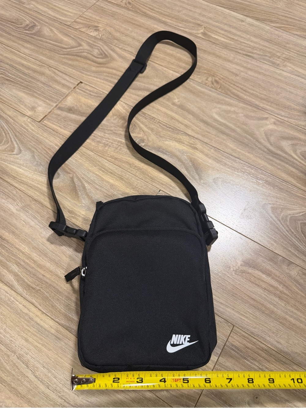 Nike Black Crossbody Bag with White Swoosh